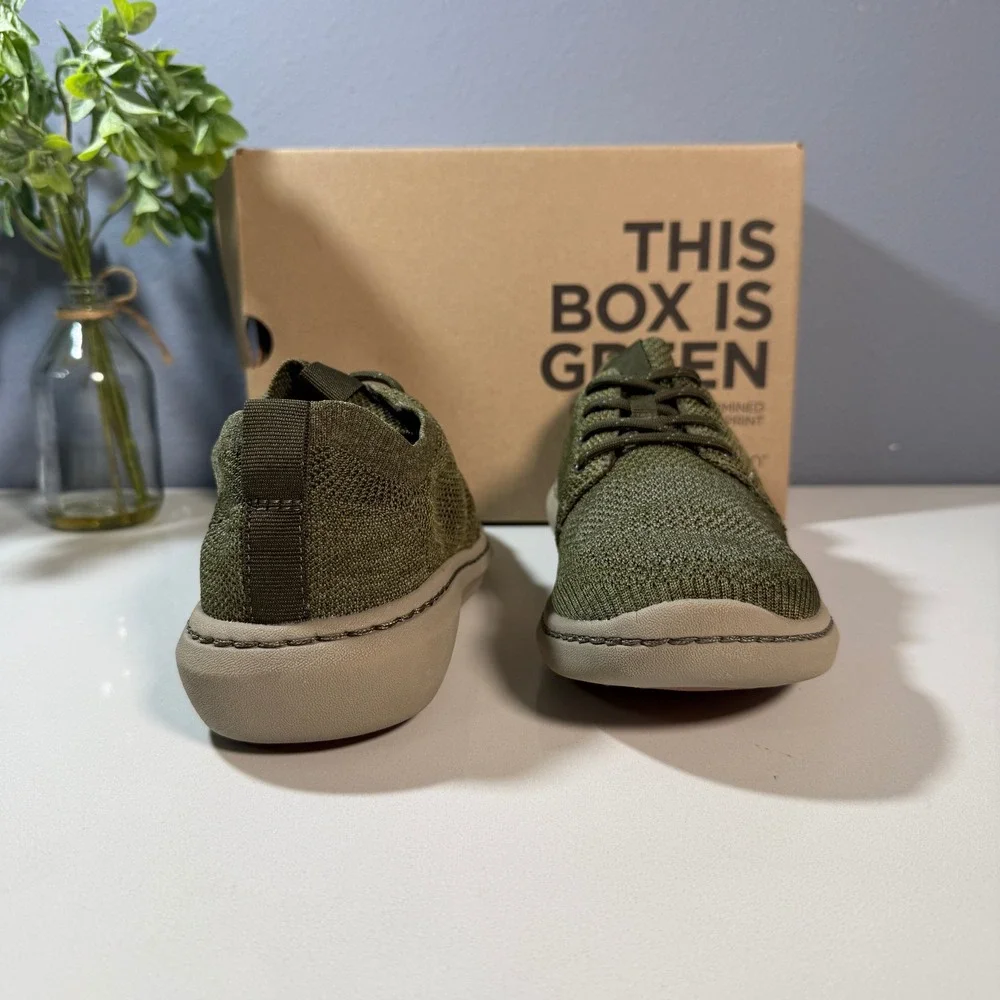 Clarks Step Urban Mix Olive Knit Lace Up Sneakers Men‎ US 7.5